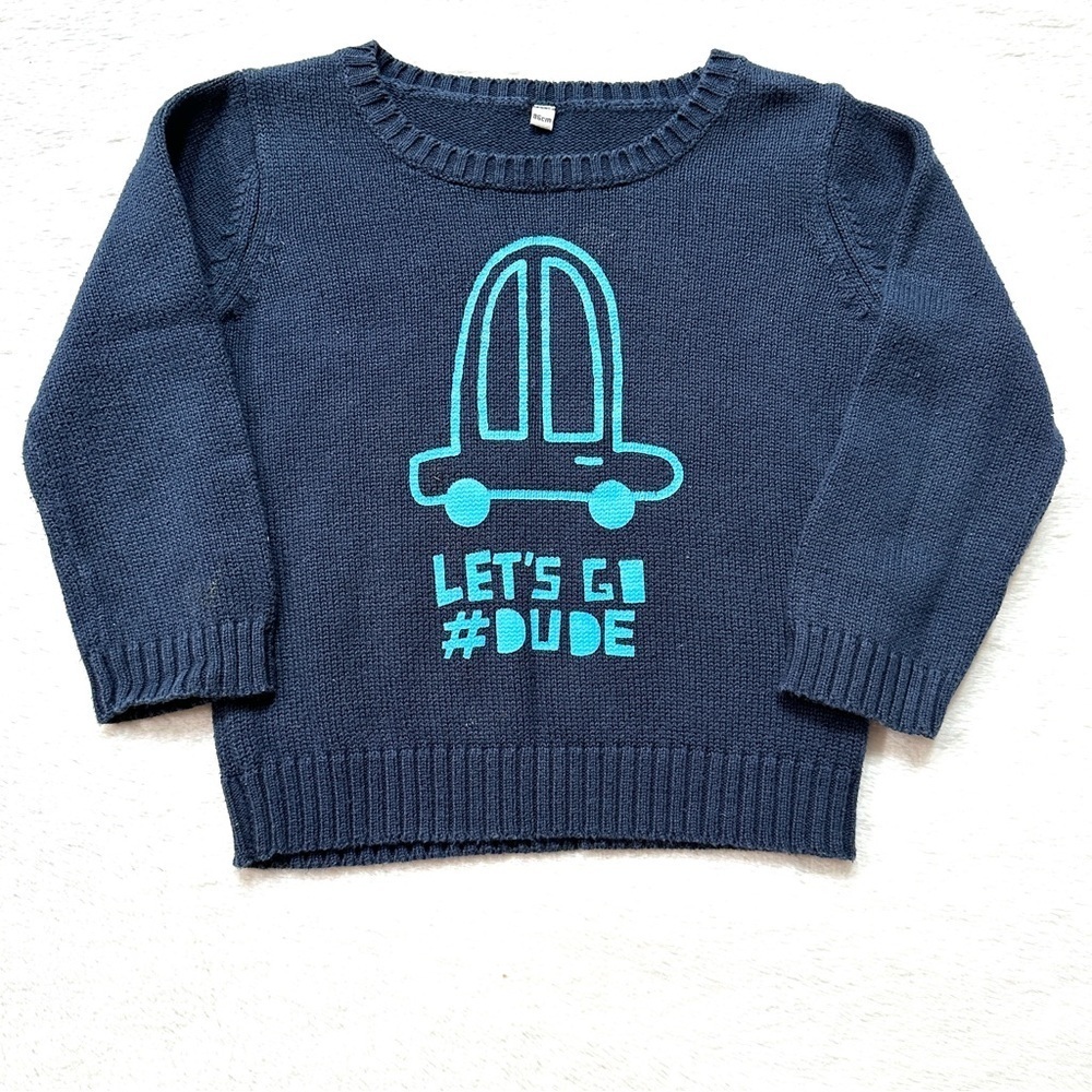 ⭐️ 5 for $25 Let’s GO #Dude Navy Knitted Sweater Baby 18 Months